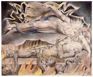 Watercolor illustration by William Blake